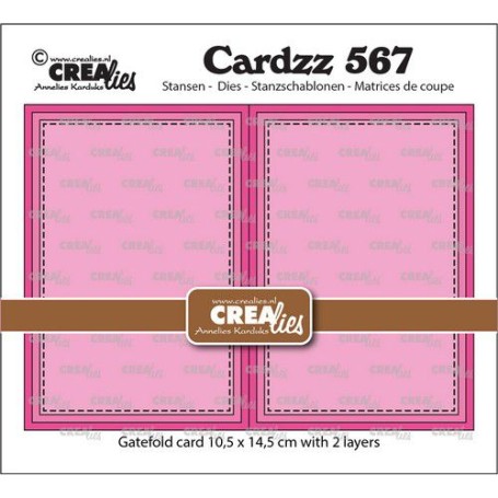 Crealies Cardzz Rechteckige Gatefold-Karte horizontal
