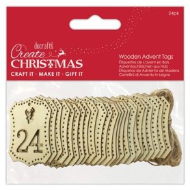 Wooden Advent Tags (24pk)
