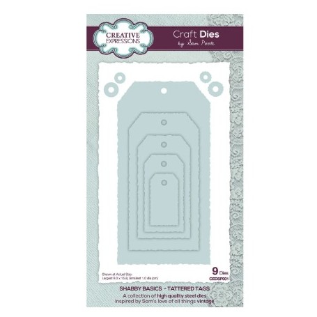 Creative Expressions • Craft die shabby Tags
