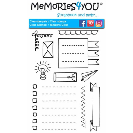 Memories4you Stempel (A6) "Notizen"