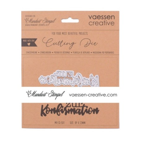 Mundart-Stempel Stanzschablone "zur Konfirmation"
