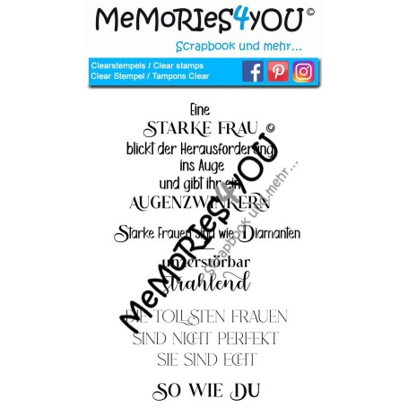 Memories4you Stempel (A6) "Starke Frauen"