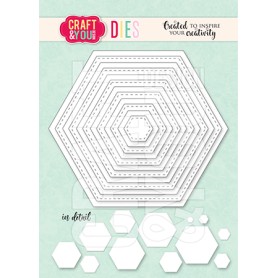 Craft & You - Stanzschablone - Hexagon Base Set