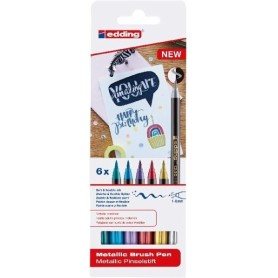 Edding 1340 Pinselstift metallic 6er-Set