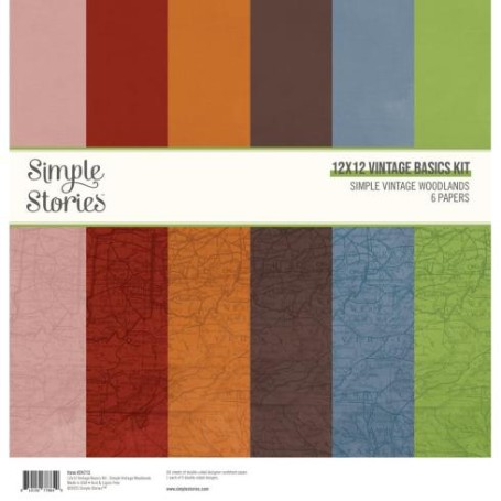 Simple Vintage Woodlands 12x12 Inch Vintage Basics Kit
