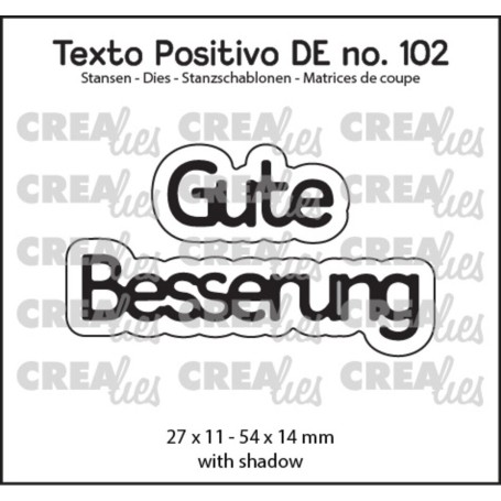 Gute Besserung 27 x 11 - 54 x 14 mm.