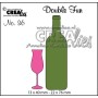Double Fun Dies No. 36 Champagne Flute+Bottle of Wine Small