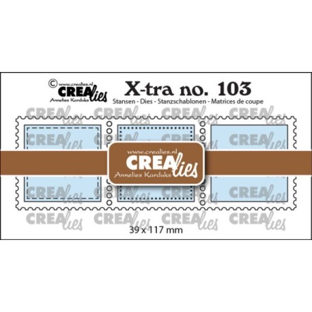 X-tra Dies No. 103 3 Postage Stamps Square in a Row (CLXtra103)