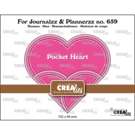 Crealies For Journalzz & Plannerzz Herz-Tasche