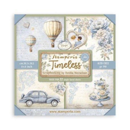 Stamperia Timeless 8x8 Inch Paper Pack Maxi