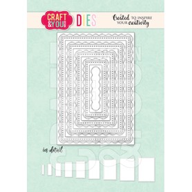 copy of Craft & You - Stanzschablone - Rectangles Base Decorative Stiches