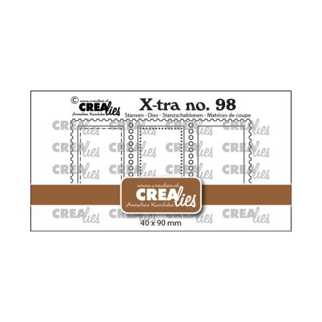 X-tra Dies Crealies • Crealies • 3 Postage Stamps In a Row Vertical