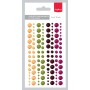 Adhesive gems set 4 colors - Halbperlen