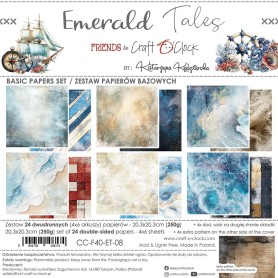 Craft O Clock - Paper Collection Pack - 20,3x20,3cm - Emerald Tales