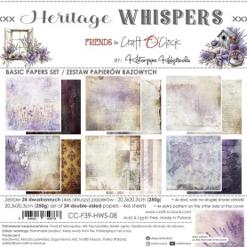 Craft O Clock - Paper Collection Set - 20,3x20,3cm - Heritage Whispers