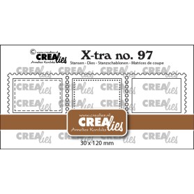 Crealies Stanzform - X-tra Nr. 97 - 3 Briefmarken in einer Reihe Horizontal