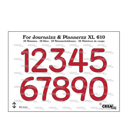 Crealies • For Journalzz & Plannerzz Numbers XL No. 04