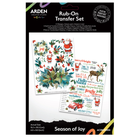Arden Season of Joy 6x8 Inch Rub-On Transfer Set