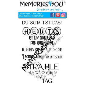 Memories4you Stempel (A6) "Sprüche Motivation"