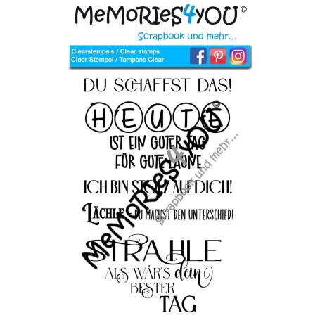 Memories4you A6 Stempel "Sprüche Motivation"