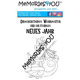 Memories4you A6 Stempel "Weihnachts - Drache"