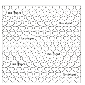 Mundart Stempel • Prägeschablone Deutsche Text "von Herzen"