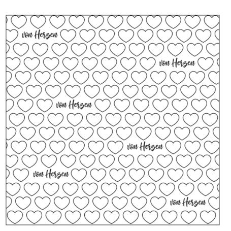 Mundart Stempel • Prägeschablone Deutsche Text "von Herzen"