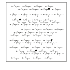 Mundart Stempel • Prägeschablone Deutsche Text "von Herzen Flattersatz"