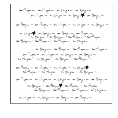 Mundart Stempel • Prägeschablone Deutsche Text "von Herzen Flattersatz"