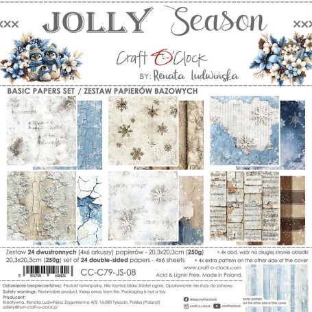 Basic Paper Set 20,3x20,3cm Jolly Season