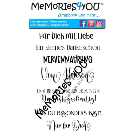 Memories4you Stempel (A6) "Für Dich"