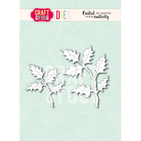Craft & You Stanzschablone - Big Holly Leaves set