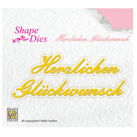 Nellie's Choice • Shape Die Text Herzlichen Glückwunsch