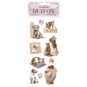 Quiet Days Rub-On 8,33x2,36 Inch Dogs and Cats