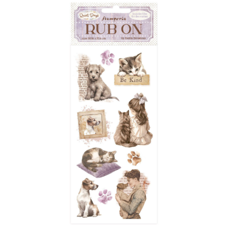 Quiet Days Rub-On 8,33x2,36 Inch Dogs and Cats