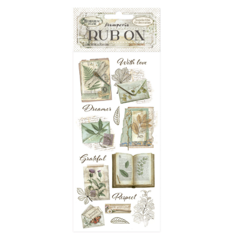 Herbarium Silvae Rub-On 8,33x2,36 Inch Botanical ooks