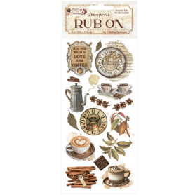 Rub-On 4x8,5 Inch All You Need Is Love And Coffee