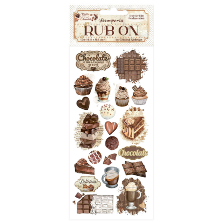 Rub-On 4x8,5 Inch Vintage Coffee Moments