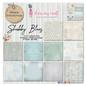 Shabby Blues 12x12 Inch Paper Pad