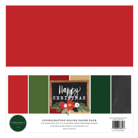 Carta Bella Happy Christmas 12x12 Inch Coordinating Solids Paper Pack