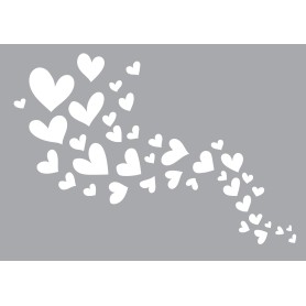 Memories4you Stencil (A6) "Fliegende Herzen"