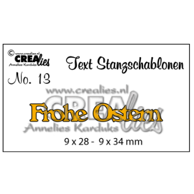 Crealies • Deutsche Text Stanzschablone no.13 "Frohe Ostern"