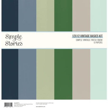 Simple Stories Simple Vintage Fresh Snow 12x12 Inch Vintage Basics Kit