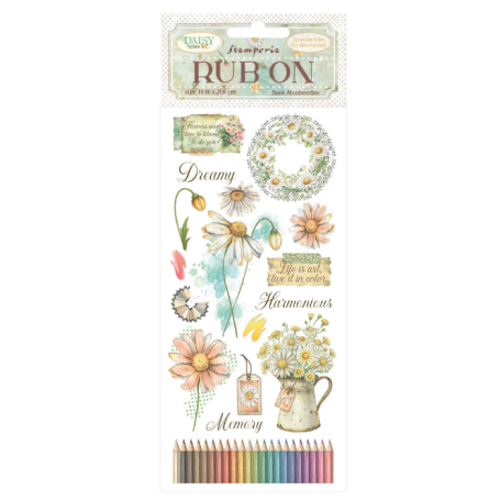 Daisy Art Rub-On 10,16x21,6cm Harmonious