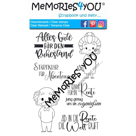 Memories4you A6 Stempel "Rente"