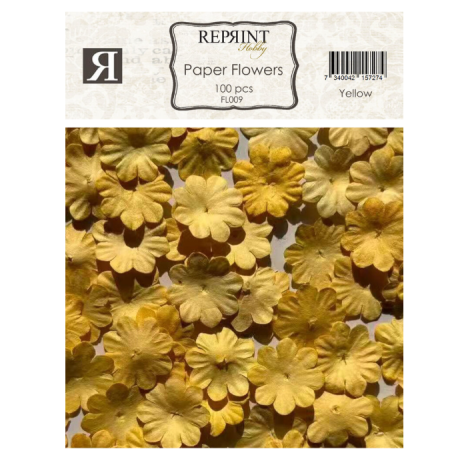 Paper Flowers Yellow (100pcs)
