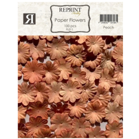 Reprint Paper Flowers Peach (100pcs)