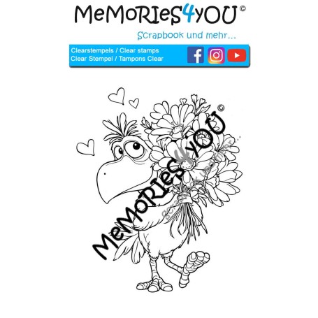 Memories4you Stempel (A7) - Papagei "Flori"