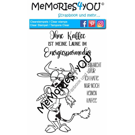 Memories4you A6 Stempel "Kaffee Kuh"