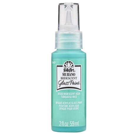 Murano Glass Paint Iridescent Aqua 2 fl oz